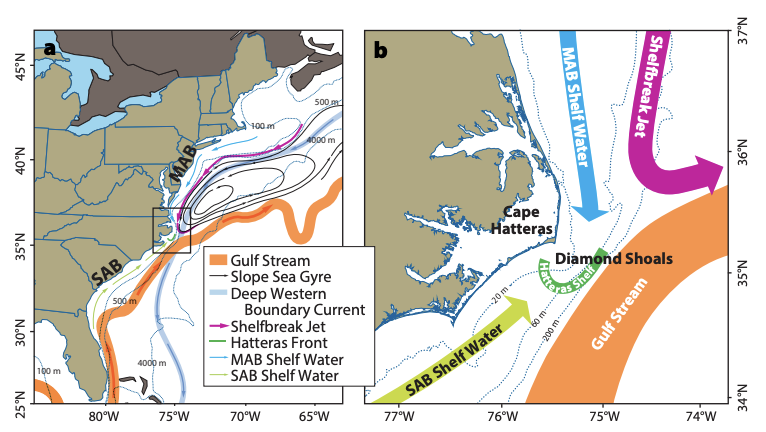 Schematic representation of Cape Hatteras Region